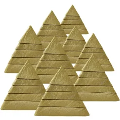 Best Gifi Serviette de table pré-pliée forme sapin dorée x10