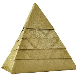 Best Gifi Serviette de table pré-pliée forme sapin dorée x10