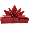 Sale Gifi Serviette de table pré-pliée rouge étoiles dorées x12