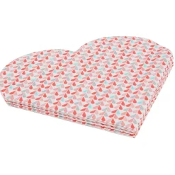 Sale Gifi Serviette en papier coeur rouge gris bleu x12