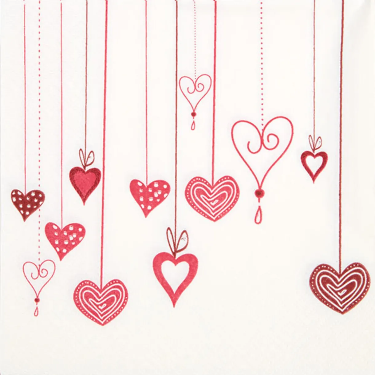 Outlet Gifi Serviette en papier design coeurs en folie x20