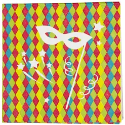 Outlet Gifi Serviette en papier design arlequin multicolore x20