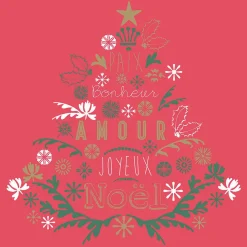 Outlet Gifi Serviette en papier design Noël rouge x 20