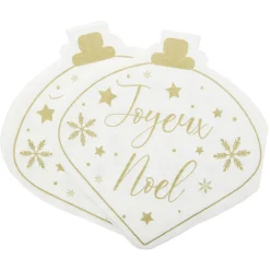 Best Gifi Serviette en papier design boule de Noël x10