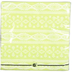 Best Gifi Serviette en papier Gipsy motif géométrique vert et blanc x20