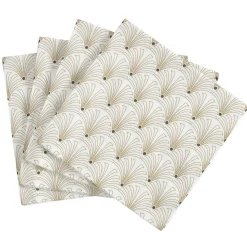Sale Gifi Serviette en papier imprimé vintage twenties blanc doré x20