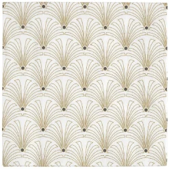 Sale Gifi Serviette en papier imprimé vintage twenties blanc doré x20
