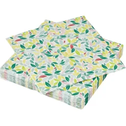 Outlet Gifi Serviette en papier imprimé feuillage multicolore x20