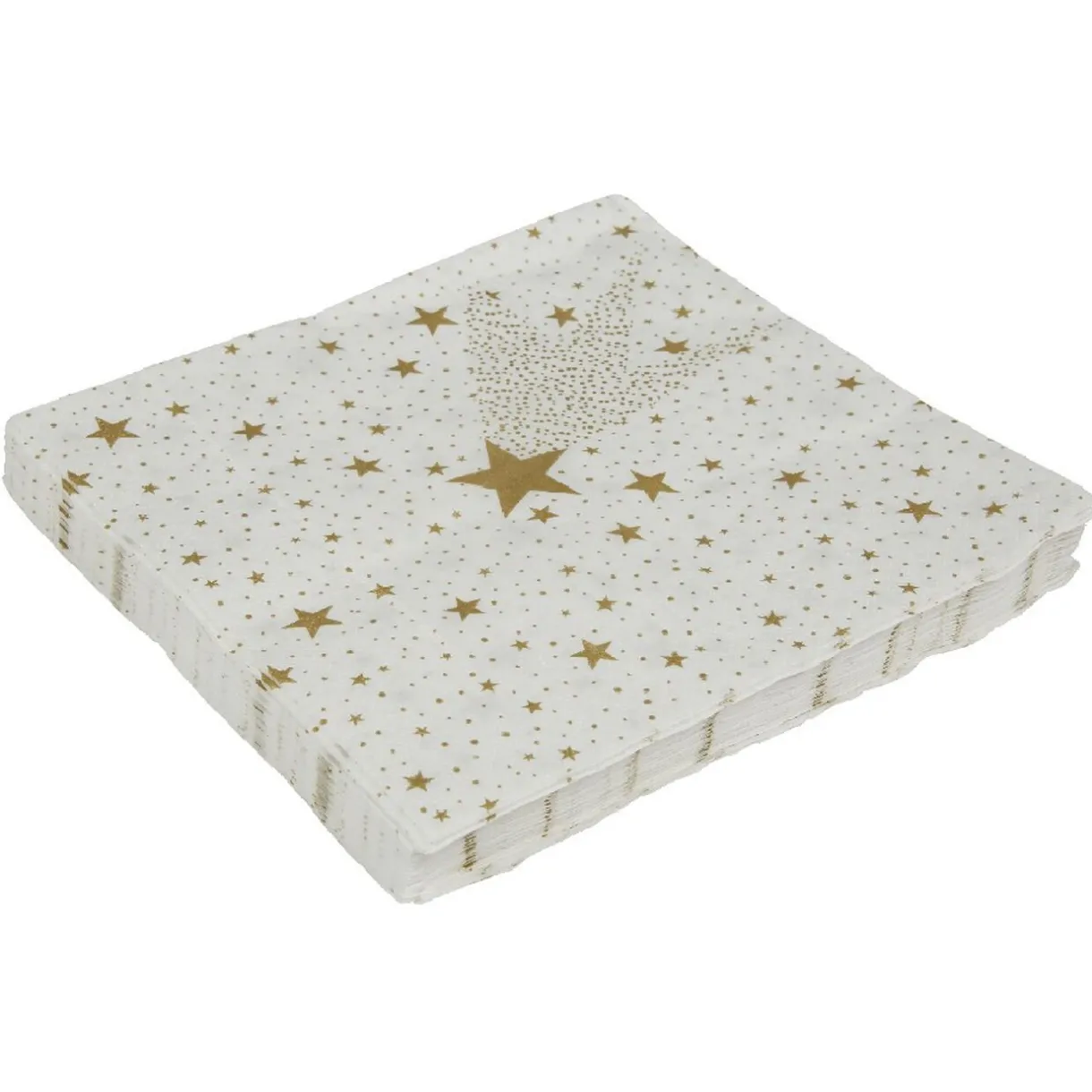 Outlet Gifi Serviette en papier motif étoiles dorées x20