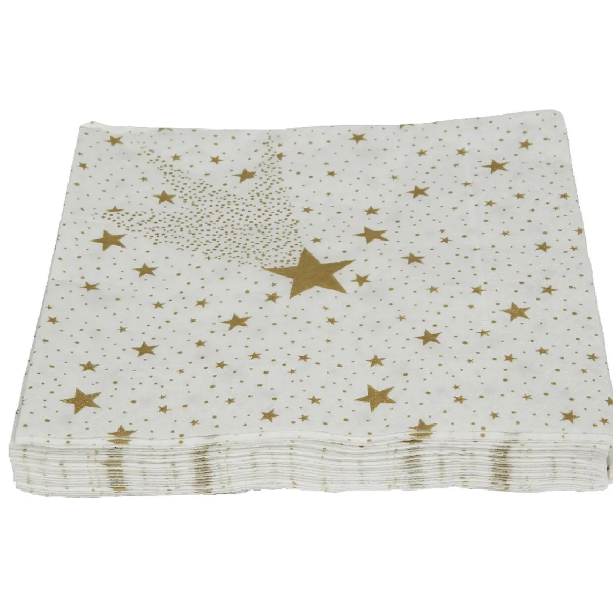Outlet Gifi Serviette en papier motif étoiles dorées x20