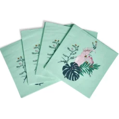 Outlet Gifi Serviette en papier motif oiseau tropical bleu vert x20