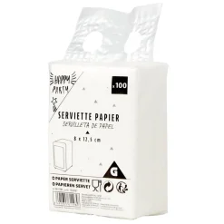 Sale Gifi Serviette en papier uni blanc x100