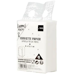 Sale Gifi Serviette en papier uni blanc x100