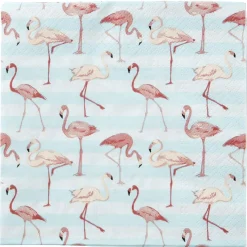 Best Gifi Serviette jetable design flamants rose x20
