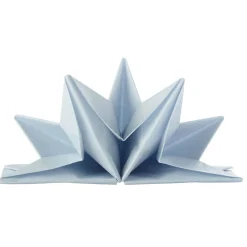 Outlet Gifi Serviette jetable pré pliée uni bleu ciel x12