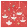 Outlet Gifi Serviette jetable rouge design suspensions de noël x20