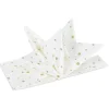 Best Gifi Serviette origami en papier blanc motif pois dorés x12