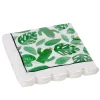 Outlet Gifi Serviette papier blanche déco feuilles et cactus verts x 20