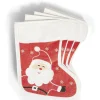 Sale Gifi Serviette papier forme botte Noël rouge et blanc x20