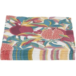Outlet Gifi Serviette papier motif exotique grenade feuillage 33x33cm 3 plis x20
