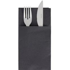 Sale Gifi Serviette range couverts 40cm noir x20