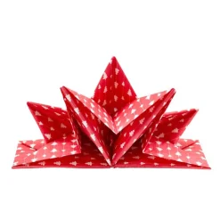 Outlet Gifi Serviette rouge Noël sapin blanc préplié x 12