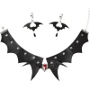 Best Gifi Set collier et boucles d'oreilles gothique Halloween