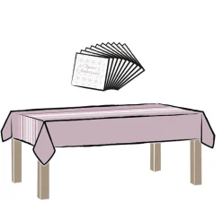 Best Gifi Set décoration de table anniversaire blanc et rose