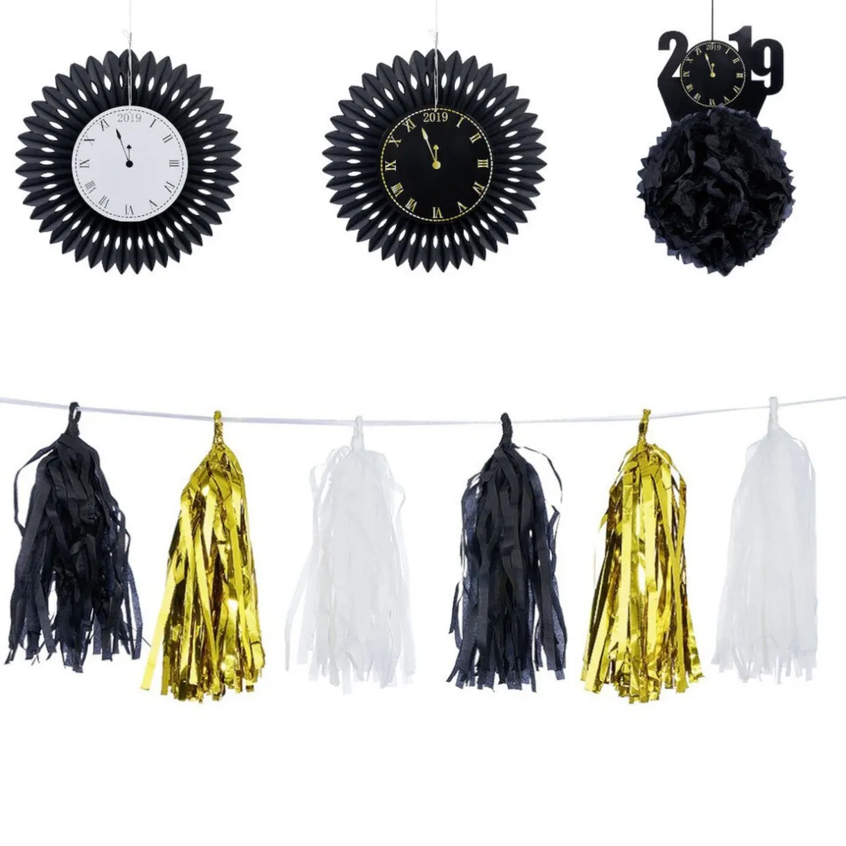 New Gifi Set de décoration de fin d'année Horloge