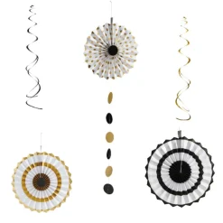 Online Gifi Set de décoration de salle noir doré