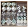 Gifi Set de décoration pour sapin de Noël Argenté blanc x24^ Décoration Sapin