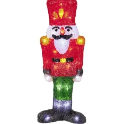 Gifi Soldat casse-noisette lumineux acrylique H40cm 40 LED blanc chaud^ Décoration Extérieure De Noël