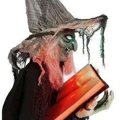 Discount Gifi Sorcière debout tenant un livre lumineuse et sonore