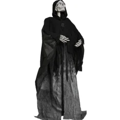 Sale Gifi Squelette avec robe et capuche noire lumineux et sonore