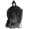 Best Gifi Squelette avec robe et capuche noire lumineux et sonore