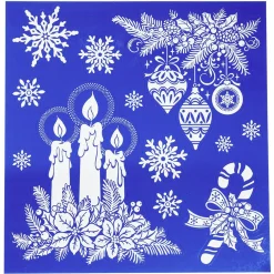 Gifi Sticker blanc pour fenêtre Noël^ Décoration De Fenêtre