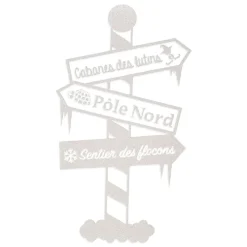 Gifi Sticker de fenêtre panneau de Noël blanc^ Décoration De Fenêtre
