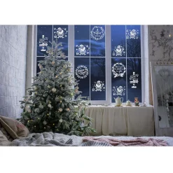 Gifi Sticker de fenêtre panneau de Noël blanc^ Décoration De Fenêtre