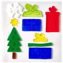 Gifi Sticker gel cadeau de Noël pour fenêtre^ Décoration De Fenêtre