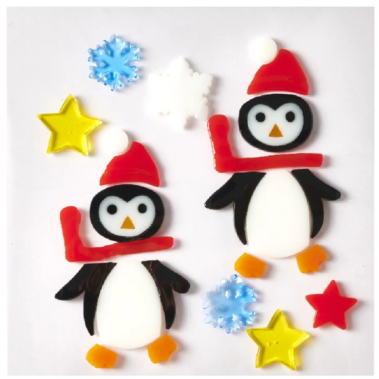 Gifi Sticker gel Noël pingouin pour fenêtre^ Décoration De Fenêtre