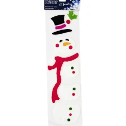 Gifi Sticker gel Père Noël ou Bonhomme de neige pour fenêtre^ Décoration De Fenêtre