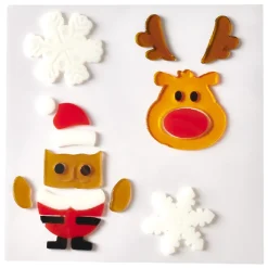 Gifi Sticker gel père Noël renne pour fenêtre^ Décoration De Fenêtre