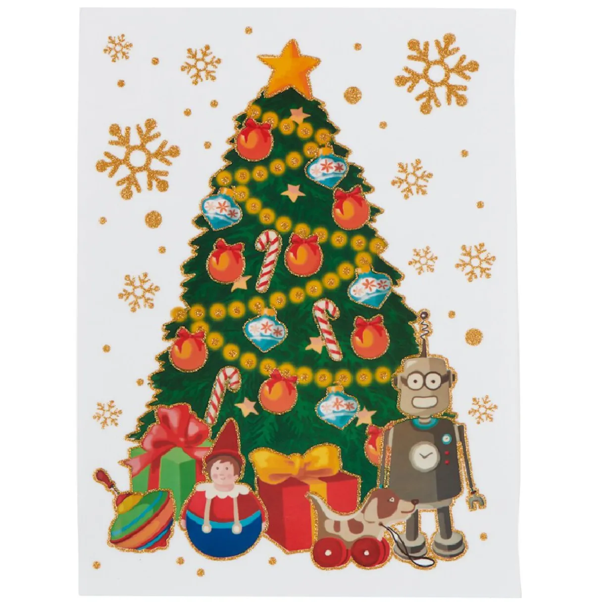 Gifi Sticker électrostatique motif sapin de Noël^ Décoration De Fenêtre