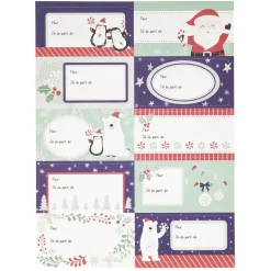 Gifi Sticker pour cadeau Noël x10^ Loisirs Créatifs Et Emballage Cadeau