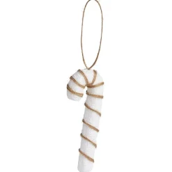 Gifi Sucre d'orge à suspendre blanc avec jute x2^ Décoration Sapin