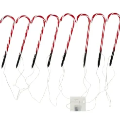 Gifi Sucre d'orge lumineux x8 H47 cm^ Décoration Extérieure De Noël