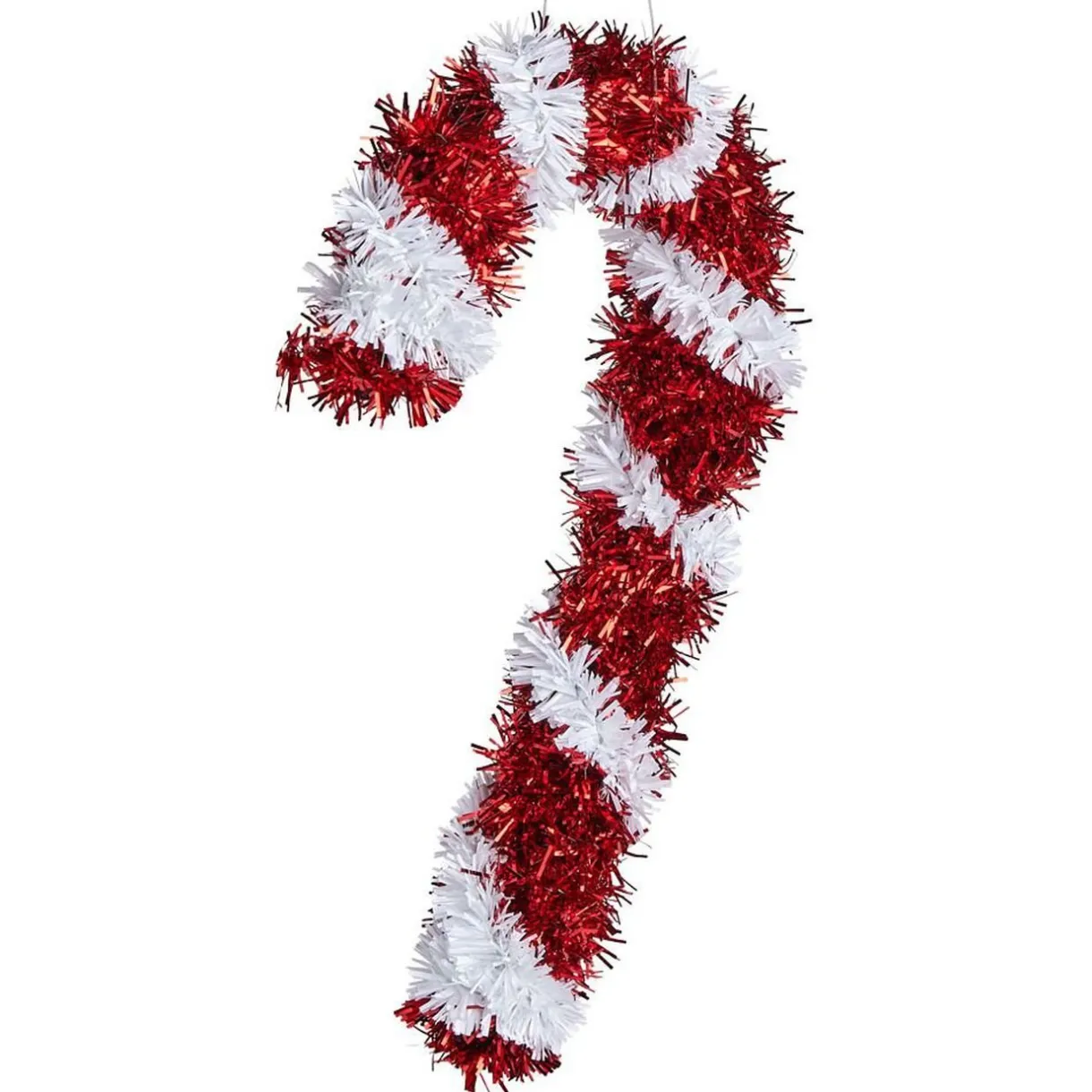 New Gifi Sucre d'orge rouge et blanc à suspendre H.16 cm