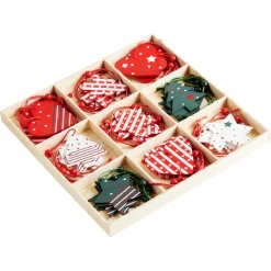 Gifi Sujet de Noël rouge et vert à suspendre x36^ Décoration Sapin