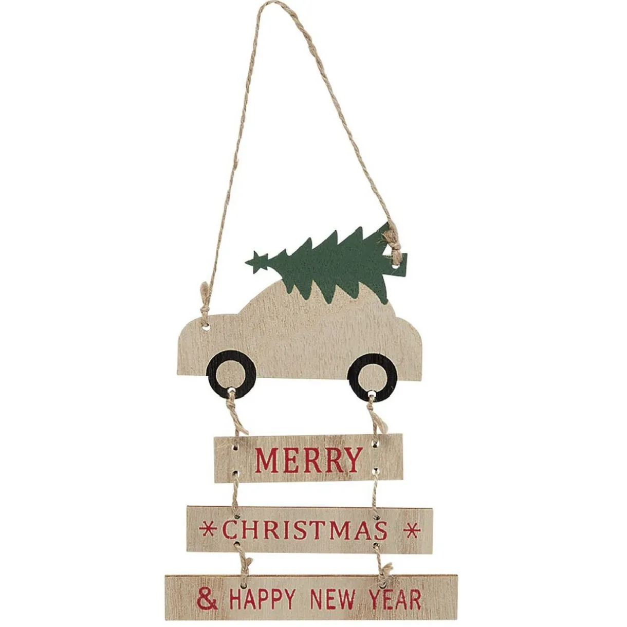 Gifi Supension Pancarte de Noël message Merry Christmas et Happy New Year^ Décoration Sapin