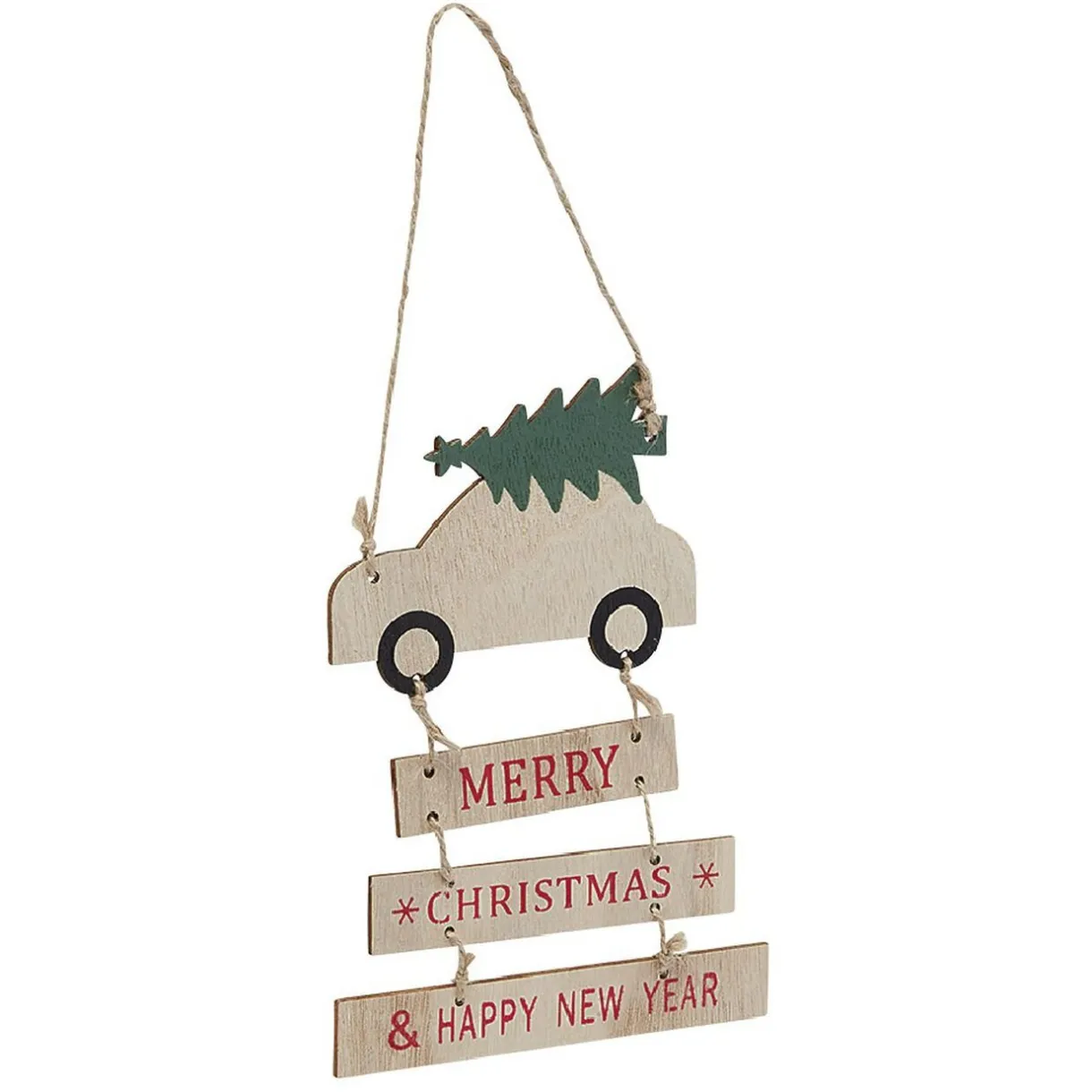 Gifi Supension Pancarte de Noël message Merry Christmas et Happy New Year^ Décoration Sapin